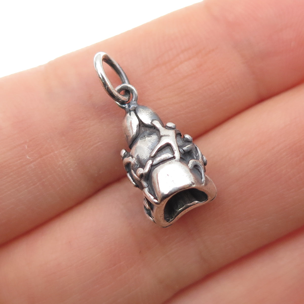 Old Pawn 925 Sterling Silver Vintage Kachina Doll Oxidized Mini Charm Pendant