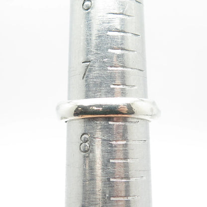 925 Sterling Silver Vintage Overlap Ring Size 7.75