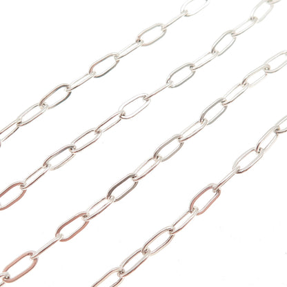 925 Sterling Silver Paperclip Chain Necklace 18"