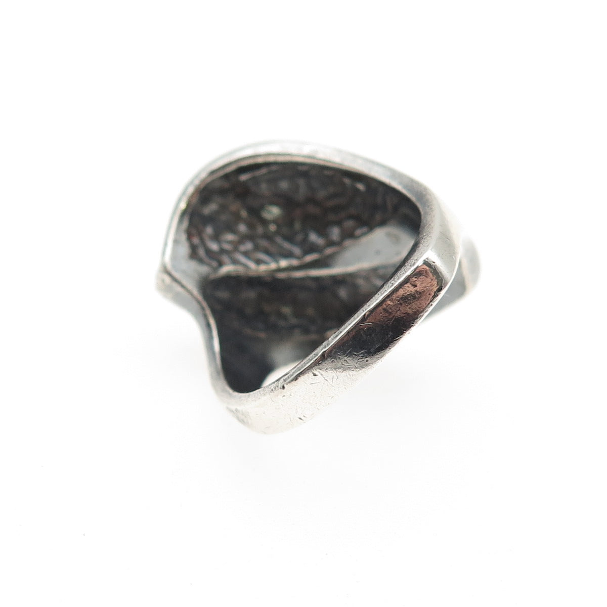 PAUL BRACKNA 925 Sterling Silver Vintage Modernist Oxidized Ring Size 5.75