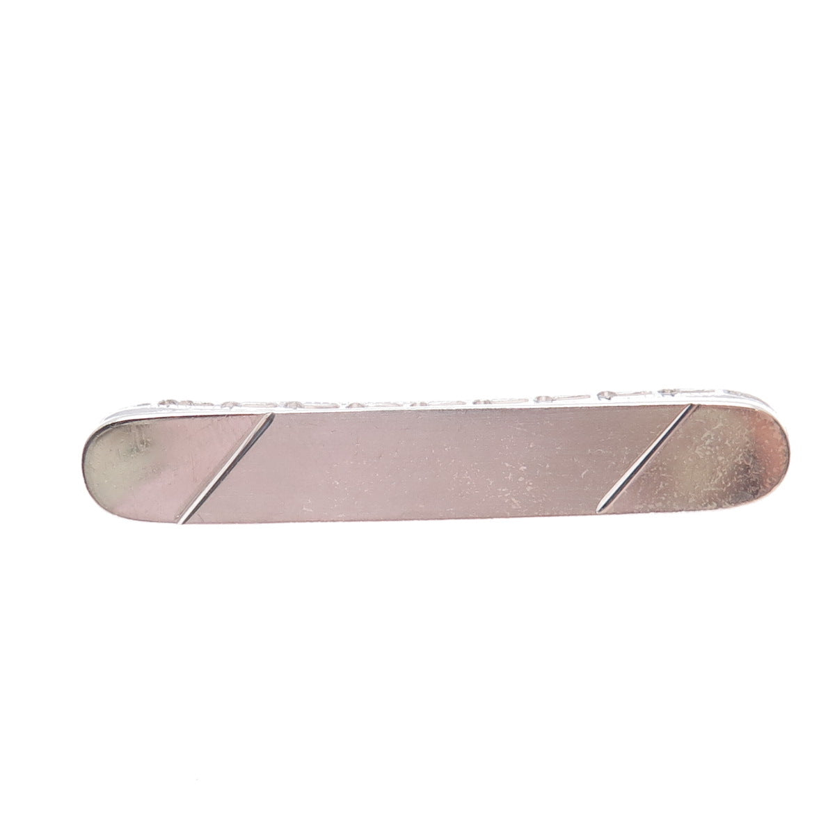 WELLS 925 Sterling Silver Antique Art Deco Bar Pin Brooch