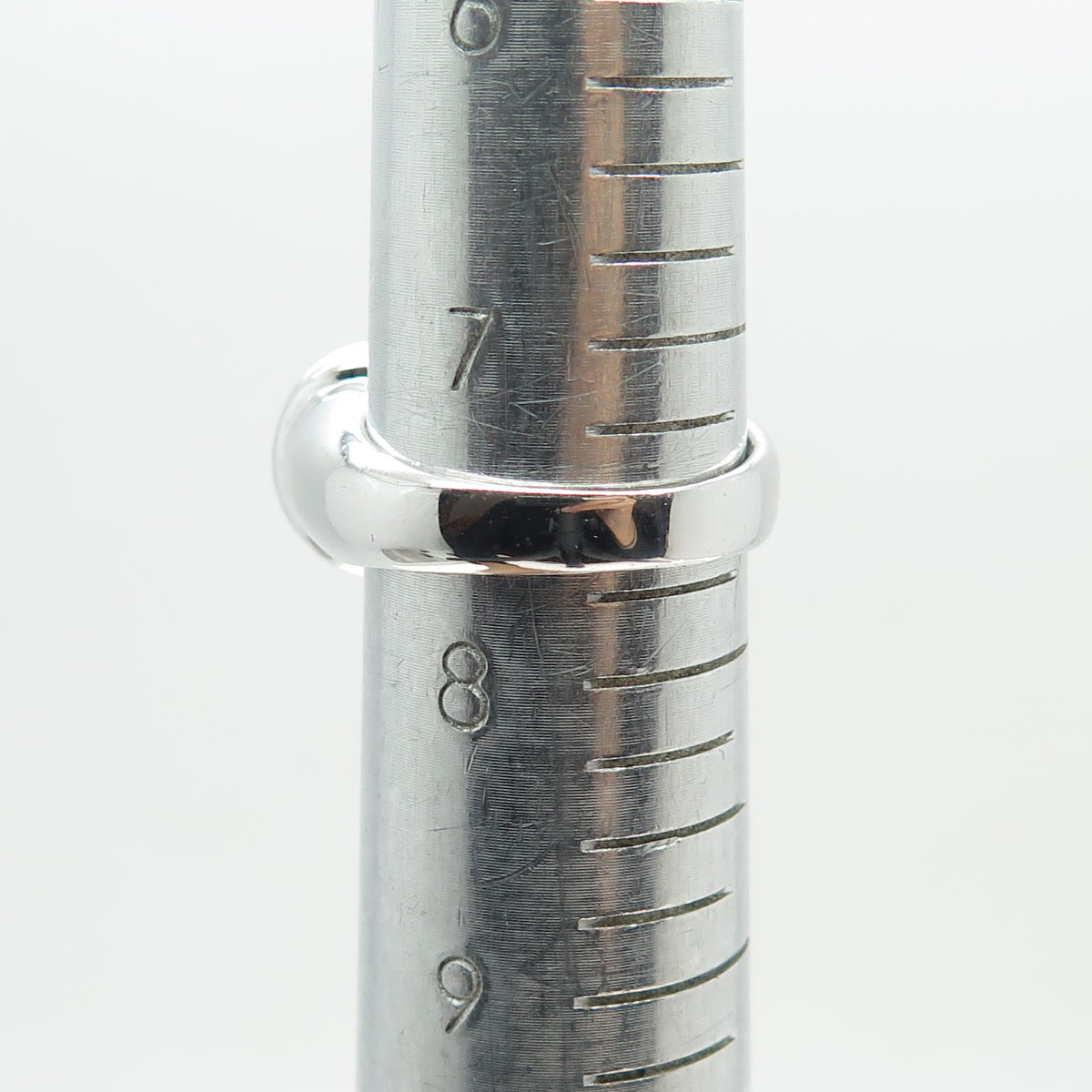 925 Sterling Silver Real Oval-Cut Amethyst Modernist Ring Size 7.75