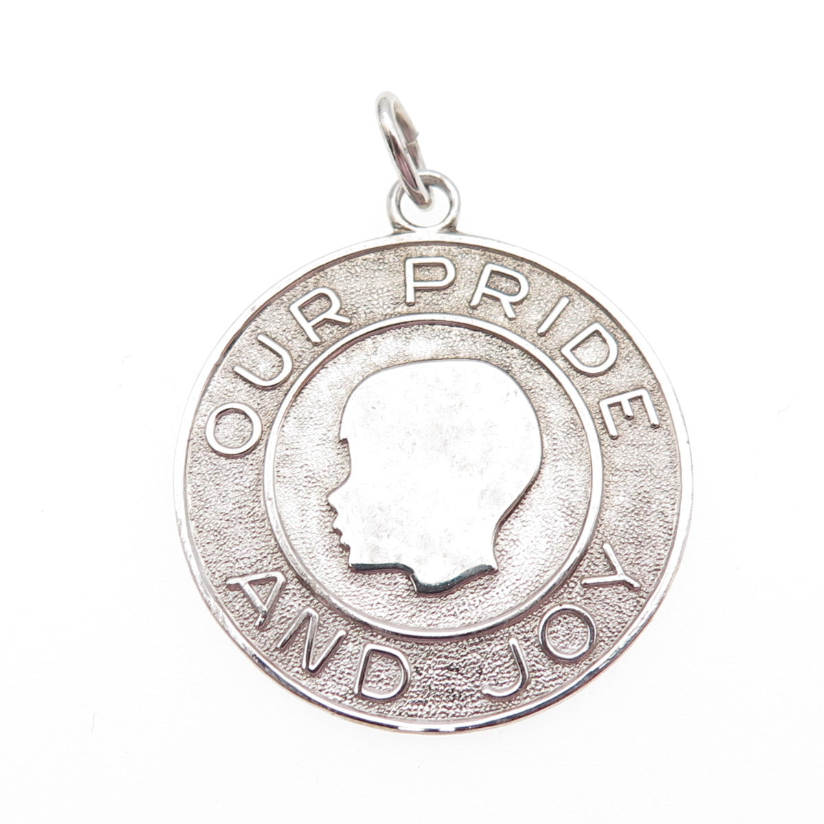 925 Sterling Silver Vintage Our Pride & Joy Boy Charm Pendant