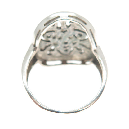 925 Sterling Silver Vintage Celtic Tribal Ring Size 7.75