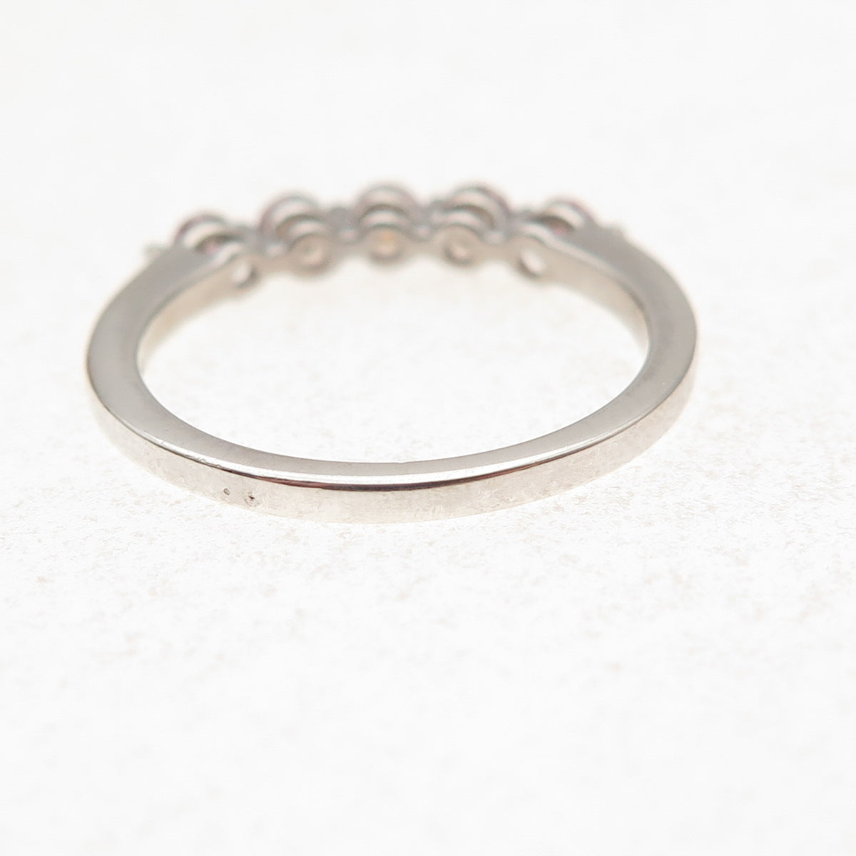 925 Sterling Silver Round-Cut Lavender Moissanite Ring Size 7.25