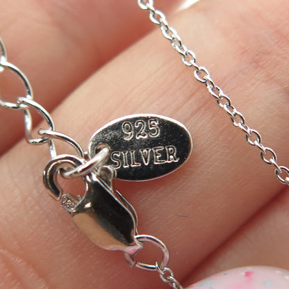 925 Sterling Silver Multi-Cut Champagne & White C Z Cable Chain Necklace 17-19"