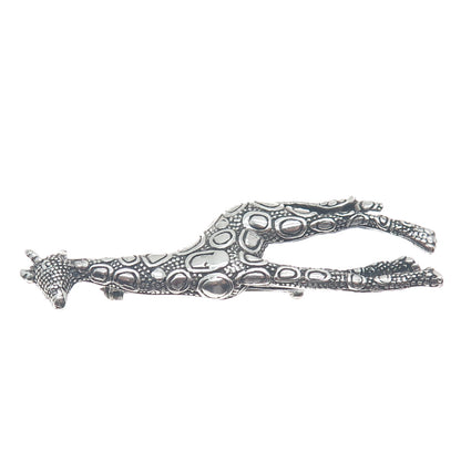 925 Sterling Silver Vintage Mexico Giraffe Oxidized Pin Brooch