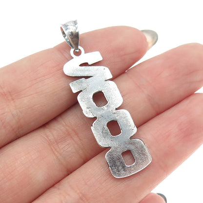 925 Sterling Silver "2000" Pendant