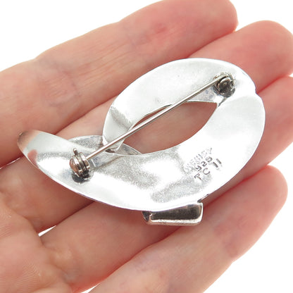 925 Sterling Silver Vintage Mexico Modernist Pin Brooch