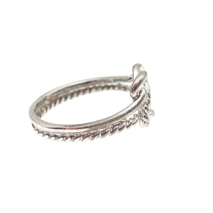 925 Sterling Silver Vintage Mariner Love Knot Ring Size 6.75