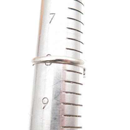 Ross Simons 925 Sterling Silver Vintage Real Emerald-Cut Blue Topaz Ring Size 8