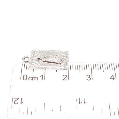 925 Sterling Silver Vintage St. Mary Religious Mini Charm Pendant