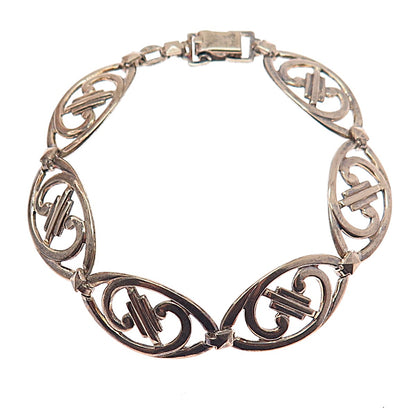 SYMMETALIC 925 Sterling Silver 1/20 14K Gold Filled Antique Bracelet 7.25"
