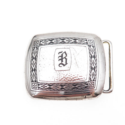 Hickok 925 Sterling Silver Antique Art Deco Letter B Initial Belt Buckle