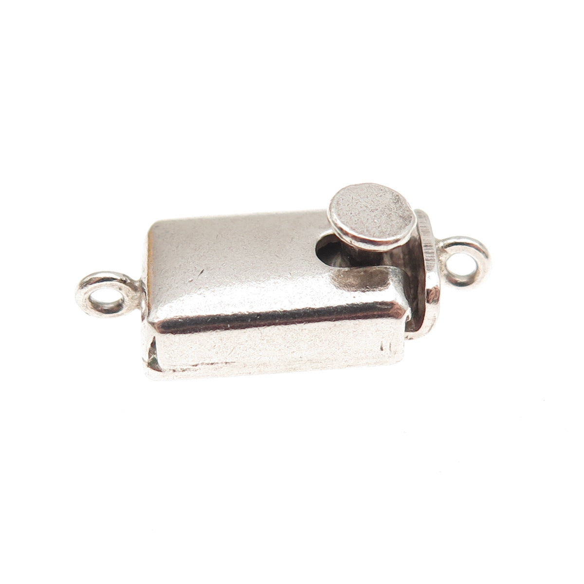 925 Sterling Silver Vintage Bracelet / Necklace Box Lock Clasp