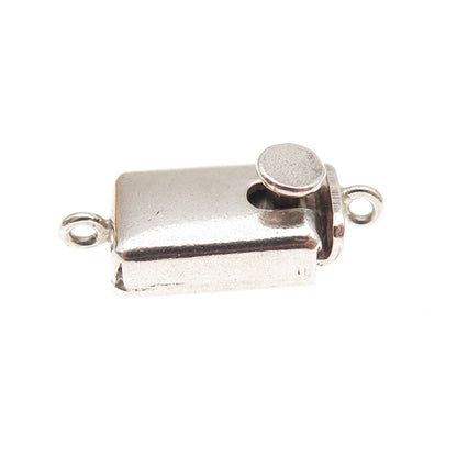 925 Sterling Silver Vintage Bracelet / Necklace Box Lock Clasp