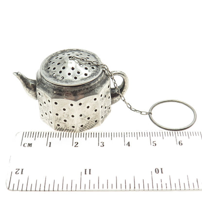 AMCRAFT Attleboro Mass 925 Sterling Silver Antique Teapot Tea Diffuser Strainer