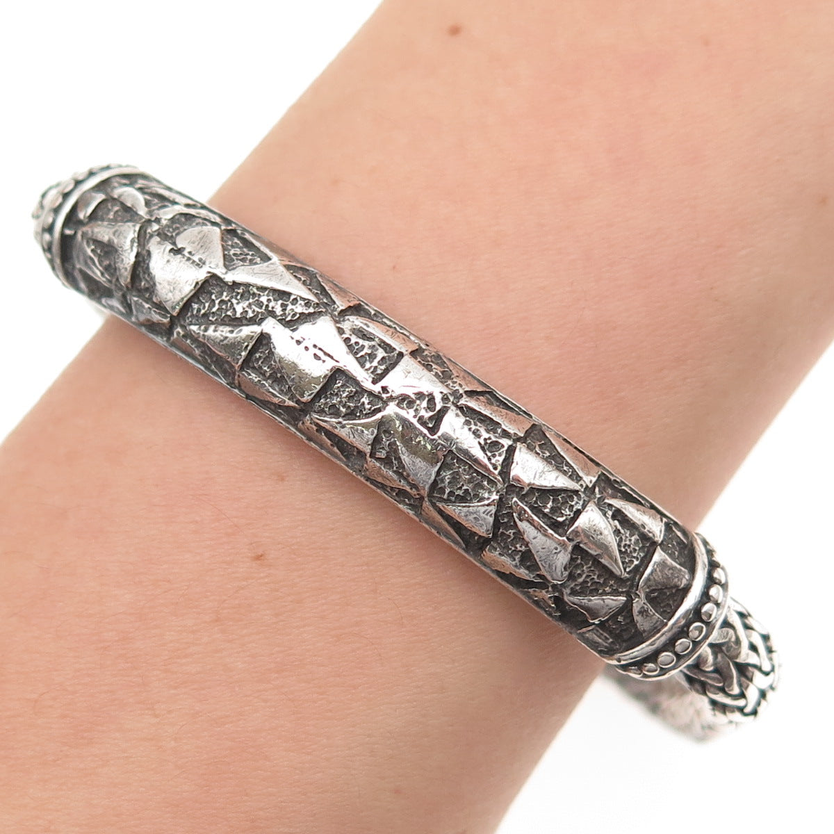 JOHN HARDY 925 Sterling Silver Vintage Classic Chain ID Bracelet 8"