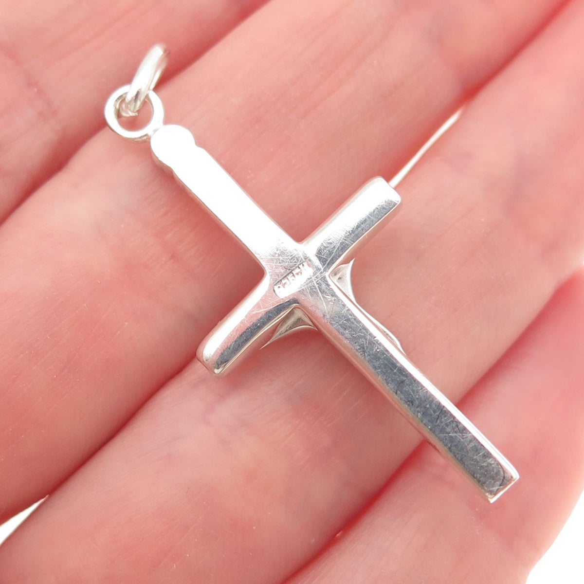 925 Sterling Silver Vintage Crucifix Cross Charm Pendant