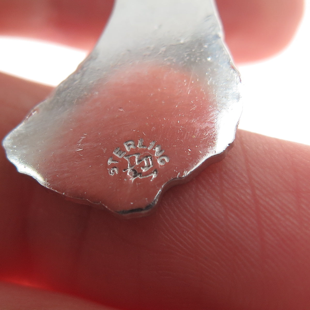 925 Sterling Silver Vintage Enamel Barbados W.I. Minimalist Charm Pendant