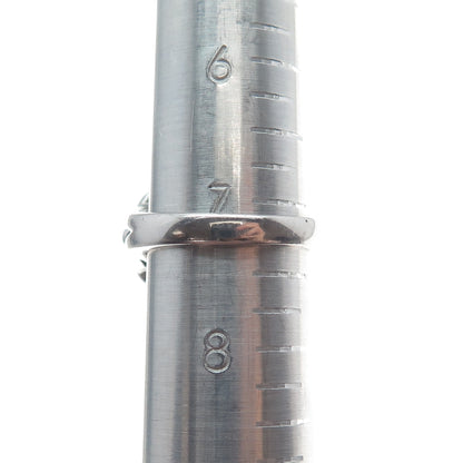 925 Sterling Silver Real Amethyst & White Topaz Gem Cluster Ring Size 7.25