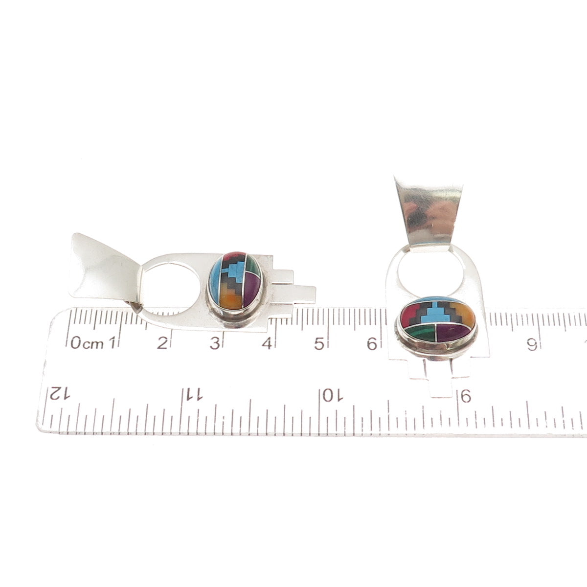 VanHorne Collection Old Pawn Sterling Silver Vintage Multi-Gem Dangle Earrings