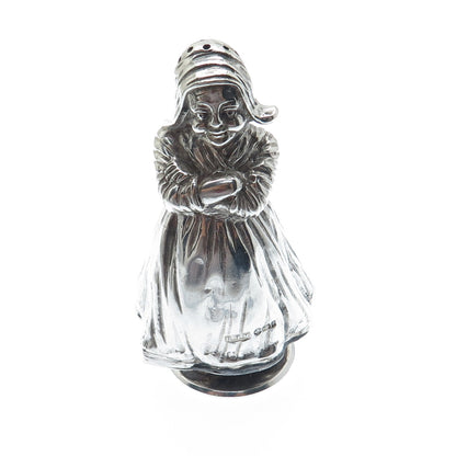 BERTHOLD HERMANN MULLER 925 Sterling Antique 1914 Dutch Lady Salt Pepper Shaker