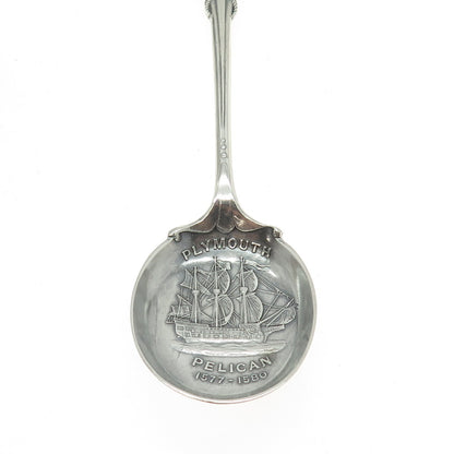 PAGE KEEN & PAGE 925 Sterling Silver Antique 1917 London Pelican Plymouth Spoon