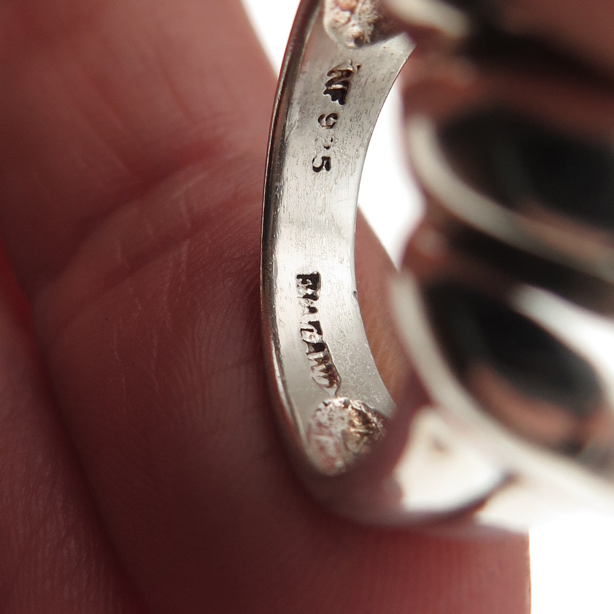 Chapal Zenray 925 Sterling Silver Vintage Modernist Oxidized Ring Size 6