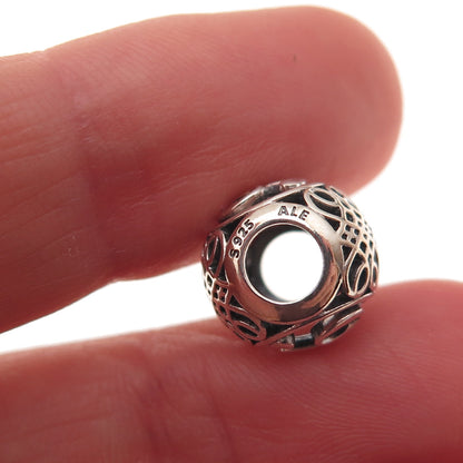 Pandora 925 Sterling Silver C Z Letter F Initial Slide Bead Charm