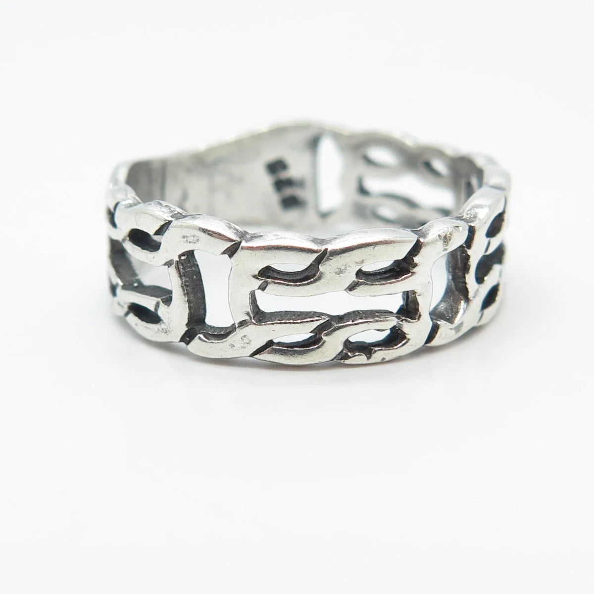 925 Sterling Silver Vintage Knot Band Ring Size 9.75