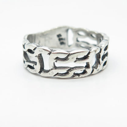 925 Sterling Silver Vintage Knot Band Ring Size 9.75