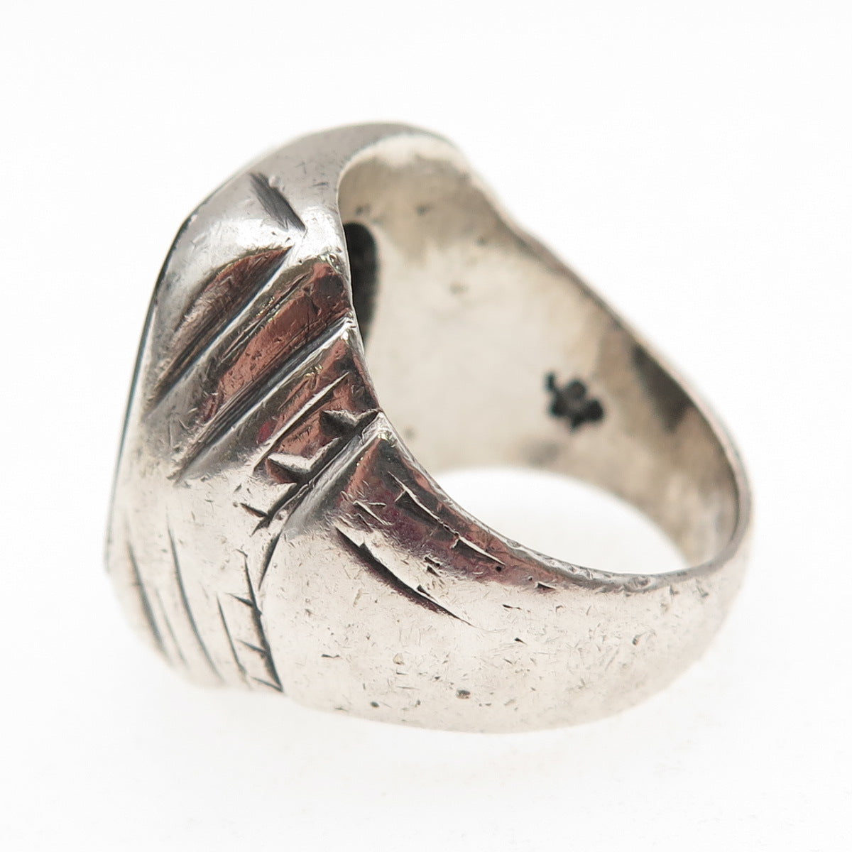 L.G. Balfour 925 Sterling Silver Antique Art Deco Real Black Onyx Ring Size 9.25