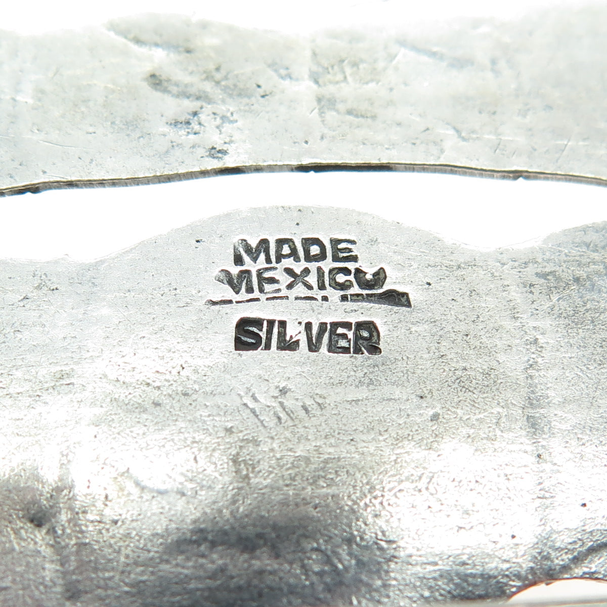 925 Sterling Silver Vintage Mexico Real Turquoise Aztec Tribal Pin Brooch