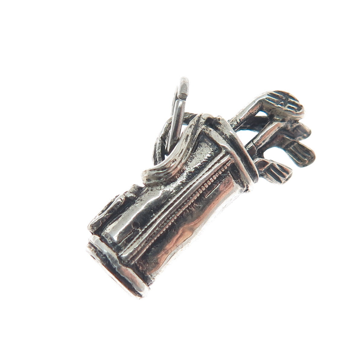 925 Sterling Silver Vintage Golf Club Oxidized Minimalist Charm Pendant