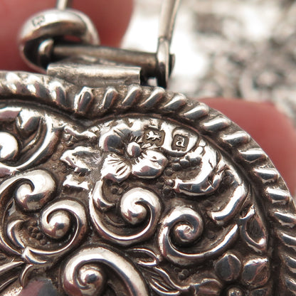 Henry Matthews 925 Sterling Silver Antique 1900 Birmingham Chatelaine Chain Fob