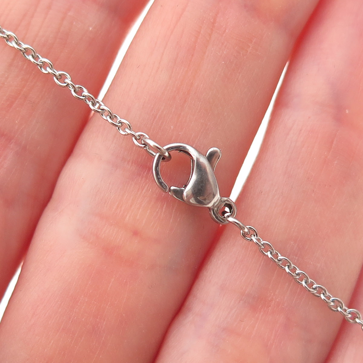 Chuck Clemency 925 Sterling Silver Real Diamond & Tanzanite Chain Necklace 20"