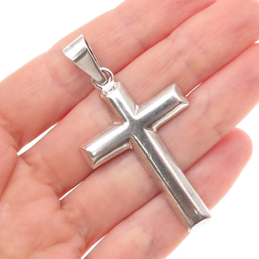 925 Sterling Silver Vintage Mexico Cross Religious Pendant