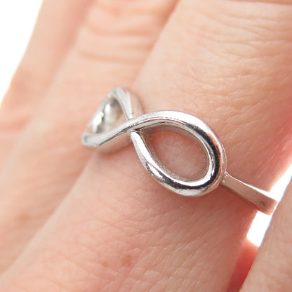 925 Sterling Silver Vintage Infinity Ring Size 6.25