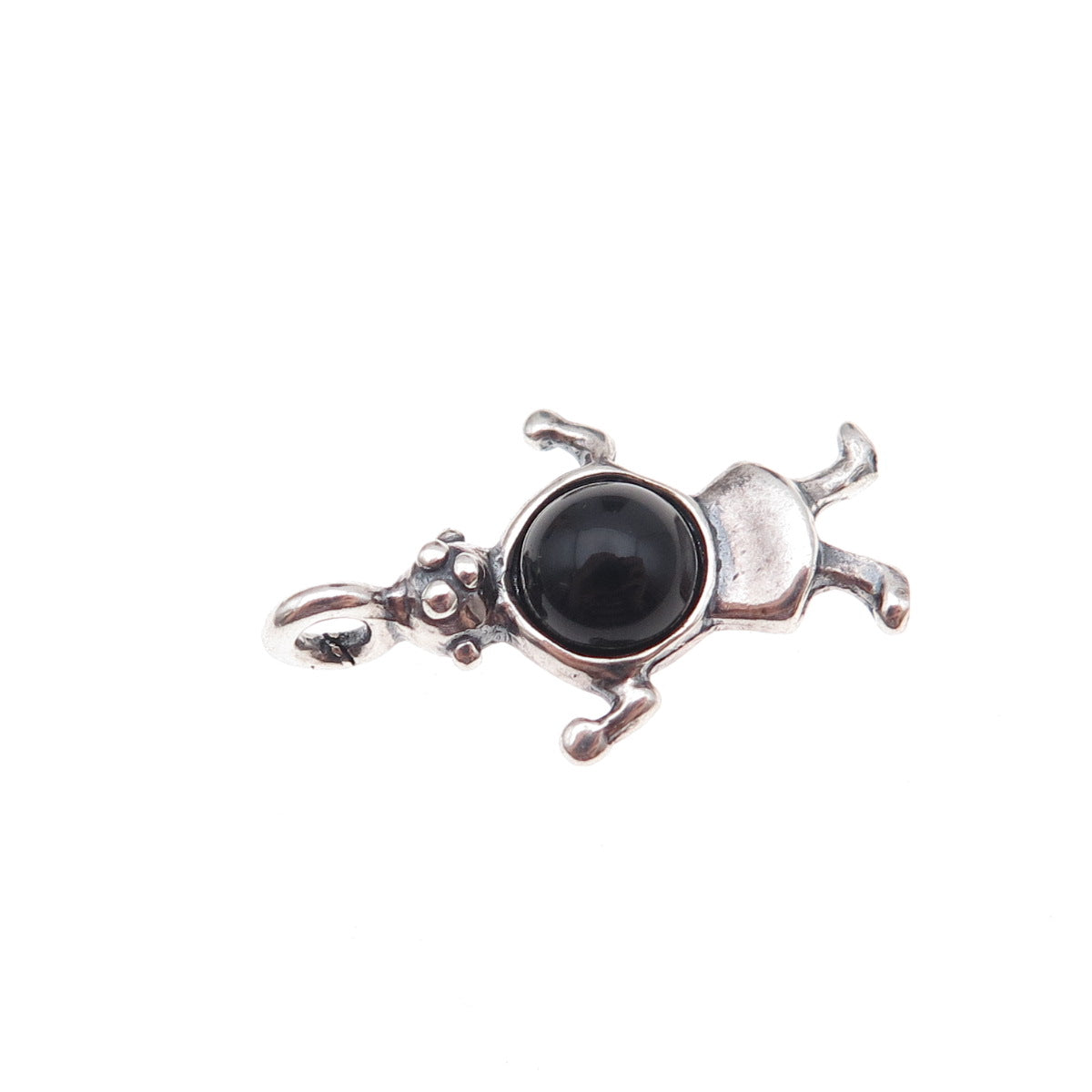 Carolyn Pollack Old Pawn 925 Sterling Vintage Black Onyx Koyemsi Kachina Pendant