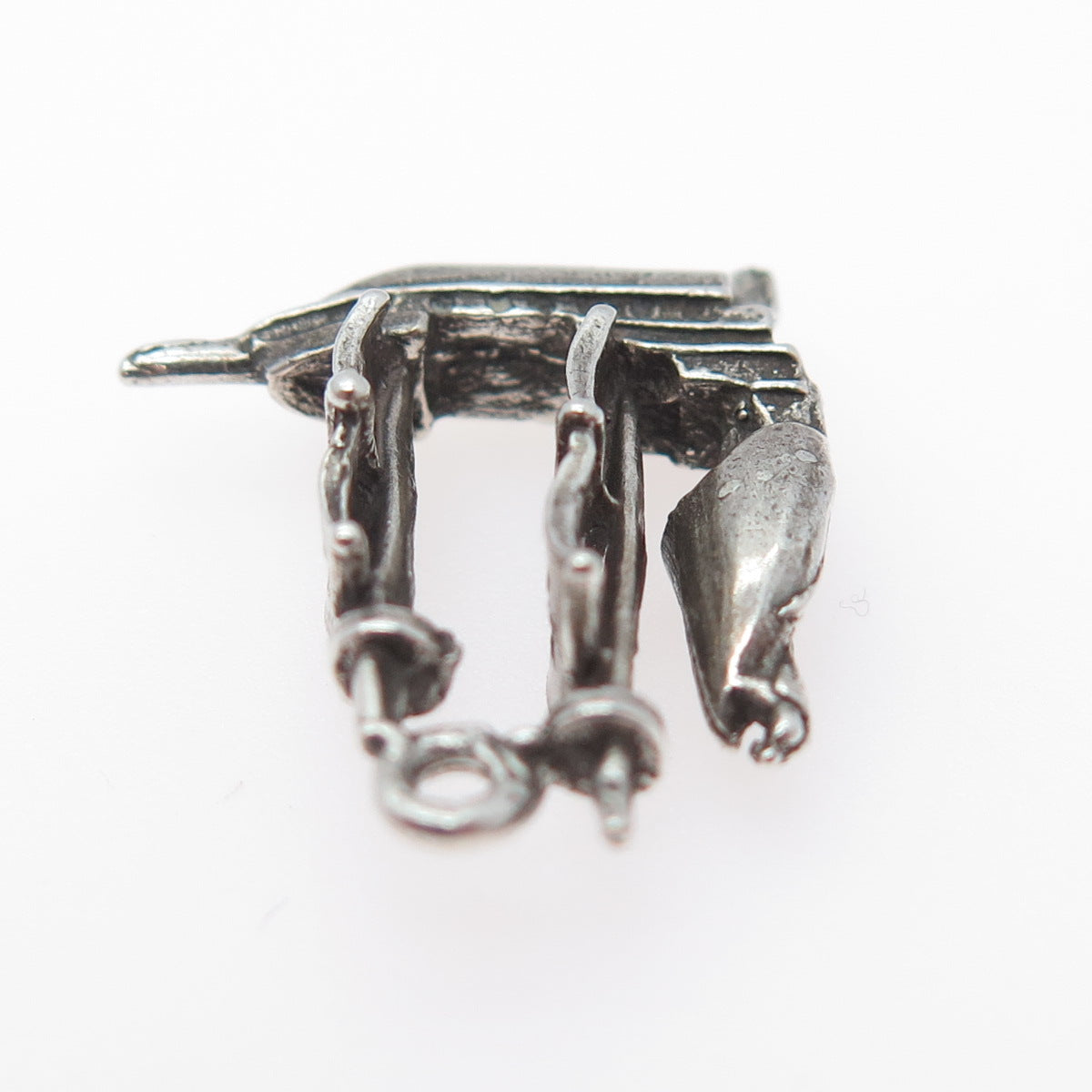 925 Sterling Silver Vintage Sailing Ship Minimalist 3D Charm Pendant