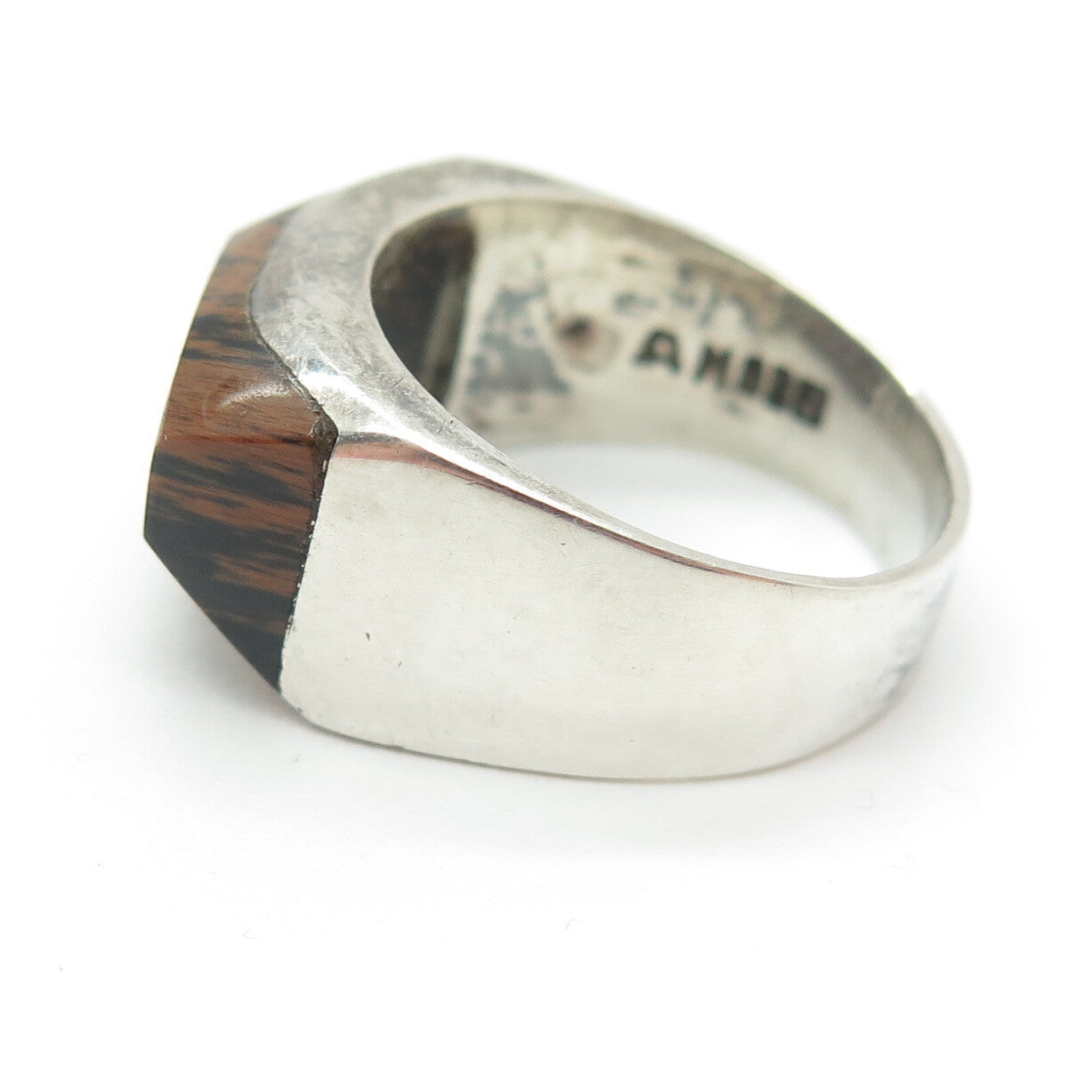 925 Sterling Silver Vintage Real Jasper Ring Size 8.5