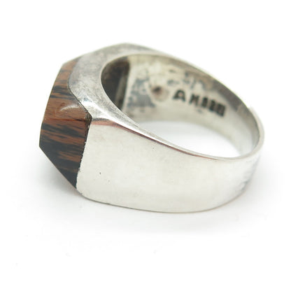 925 Sterling Silver Vintage Real Jasper Ring Size 8.5