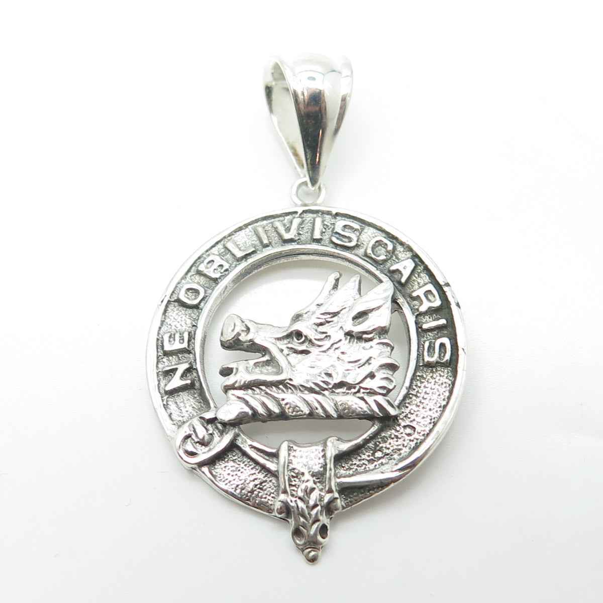 THOMAS KERR EBBUTT Sterling Silver Vintage '68 Edinburgh Ne Obliviscaris Pendant