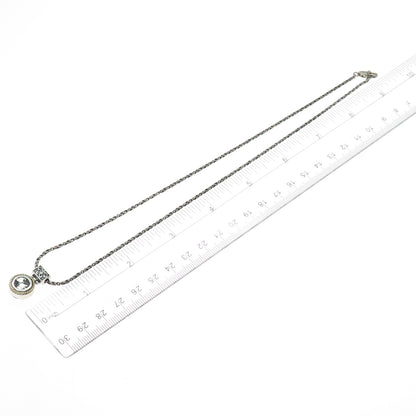 ANATOLI 925 Sterling Silver 18K Gold Real Green Amethyst Chain Necklace 18"