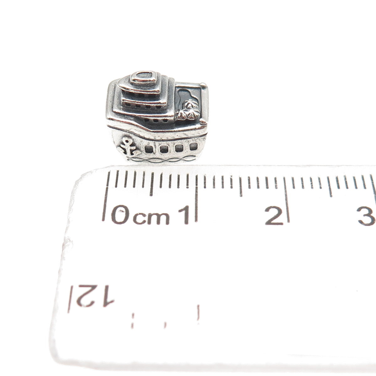 Pandora 925 Sterling Silver All Aboard Cruise Ship Slide Bead Charm