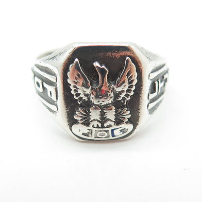 925 Sterling Silver Antique Art Deco Fraternal Order Of Eagles Ring Size  8.5