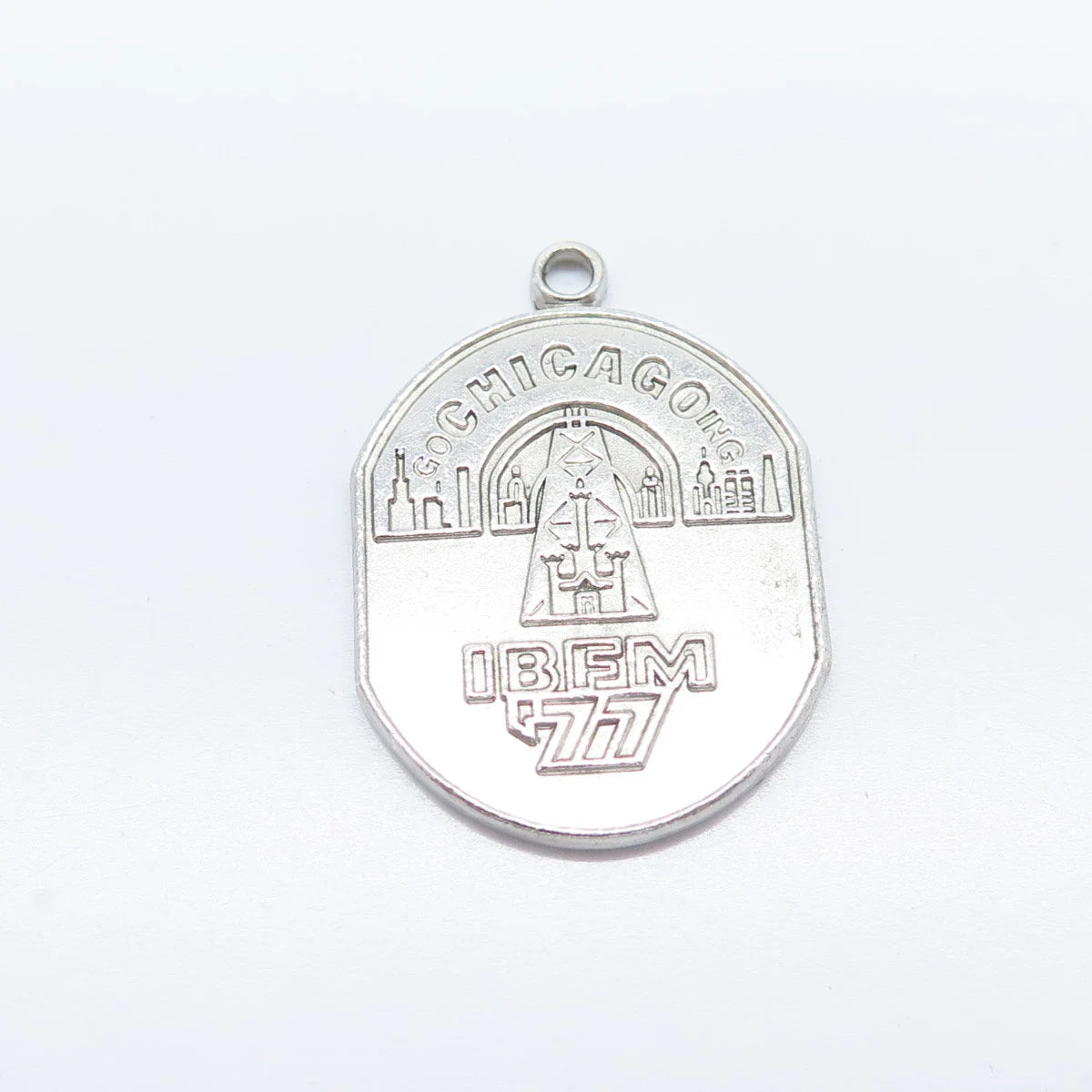 925 Sterling Silver Vintage "Chicago" Pendant