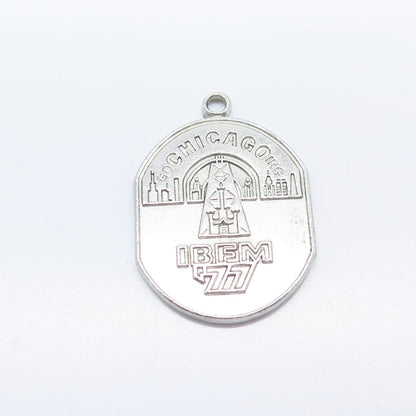 925 Sterling Silver Vintage "Chicago" Pendant