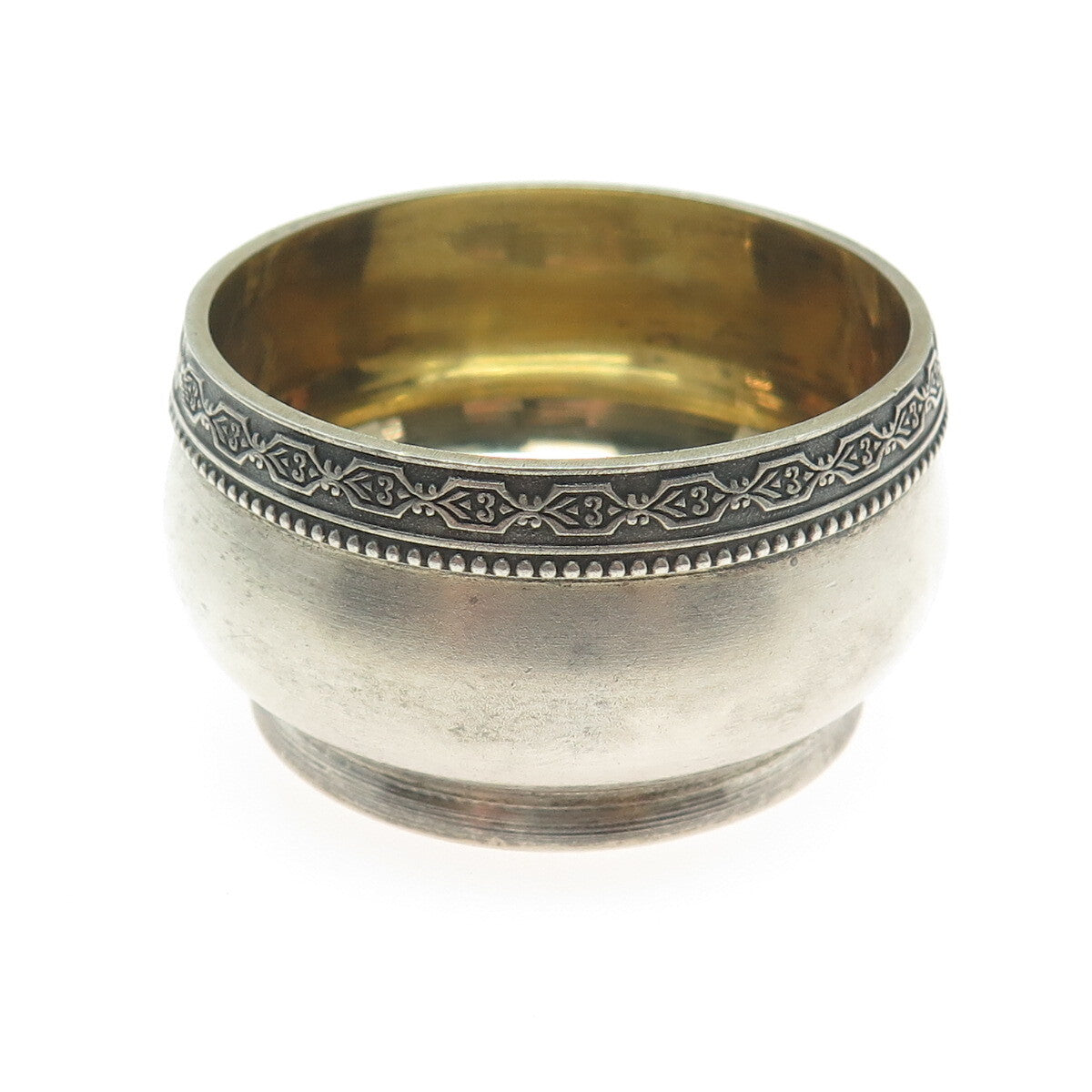 Tallinn Jewelry Factory 875 Silver Antique Estonian Oxidized Saltcellar